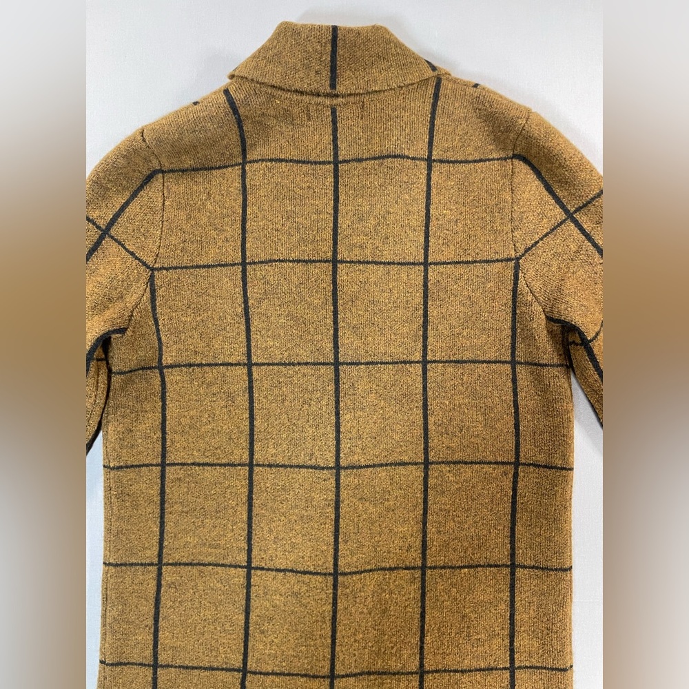 John + Jenn Long Button-Front Sweater Jacket/Coat, Windowpane - Womens Small - Picture 12 of 16